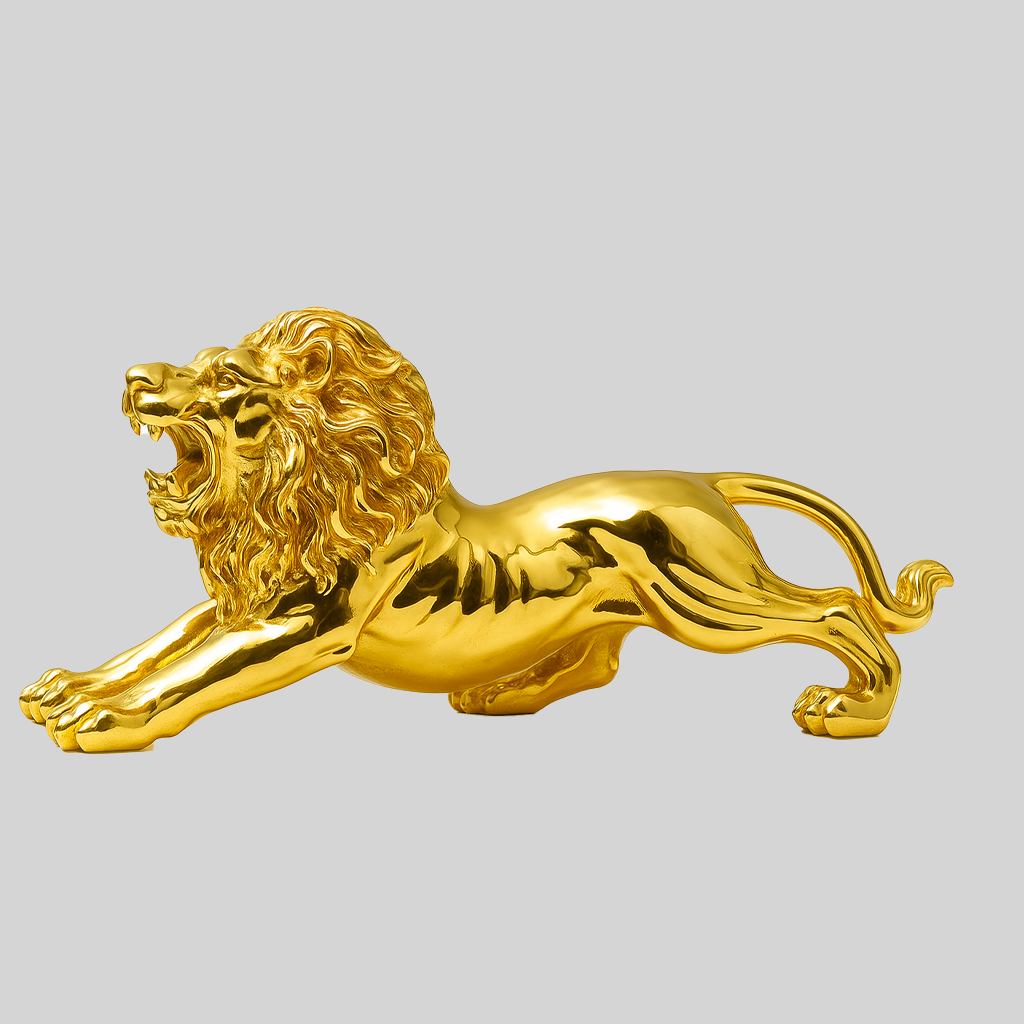 Golden Lion Sculpture